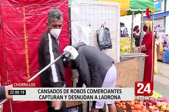 Chorrillos: Comerciantes hartos de robos capturan y desnudan a ladrona