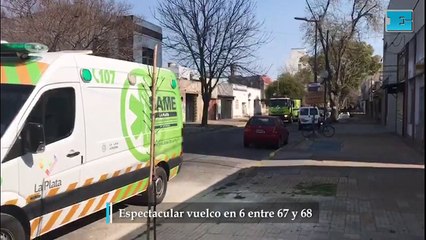 Espectacular vuelco en 6 y 67
