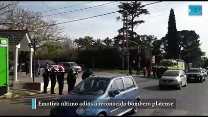 Emotivo último adiós a reconocido bombero platense