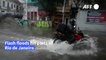 Flash floods block roads, leave cars stuck in Rio de Janeiro