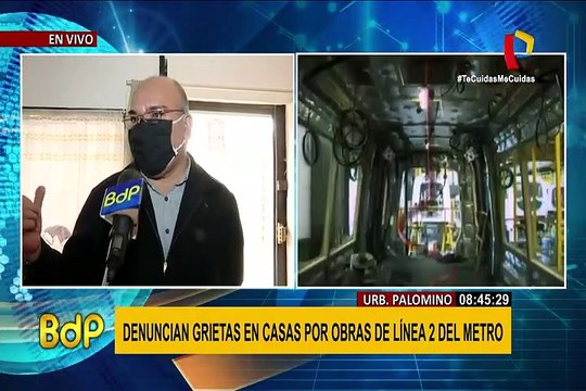 Denuncian daños en viviendas por obras de la Línea 2 del Metro de Lima