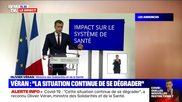 Olivier Véran: en Île-de-France, la part d’activité liée au Coronavirus aux urgences était en lente augmentation (...) elle a doublé en 15 jours