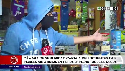 Cámara de seguridad captó a delincuentes robando en tienda | Primera Edición (HOY)