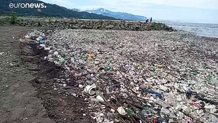 Wave of rubbish washes up on normally pristine Honduras beach