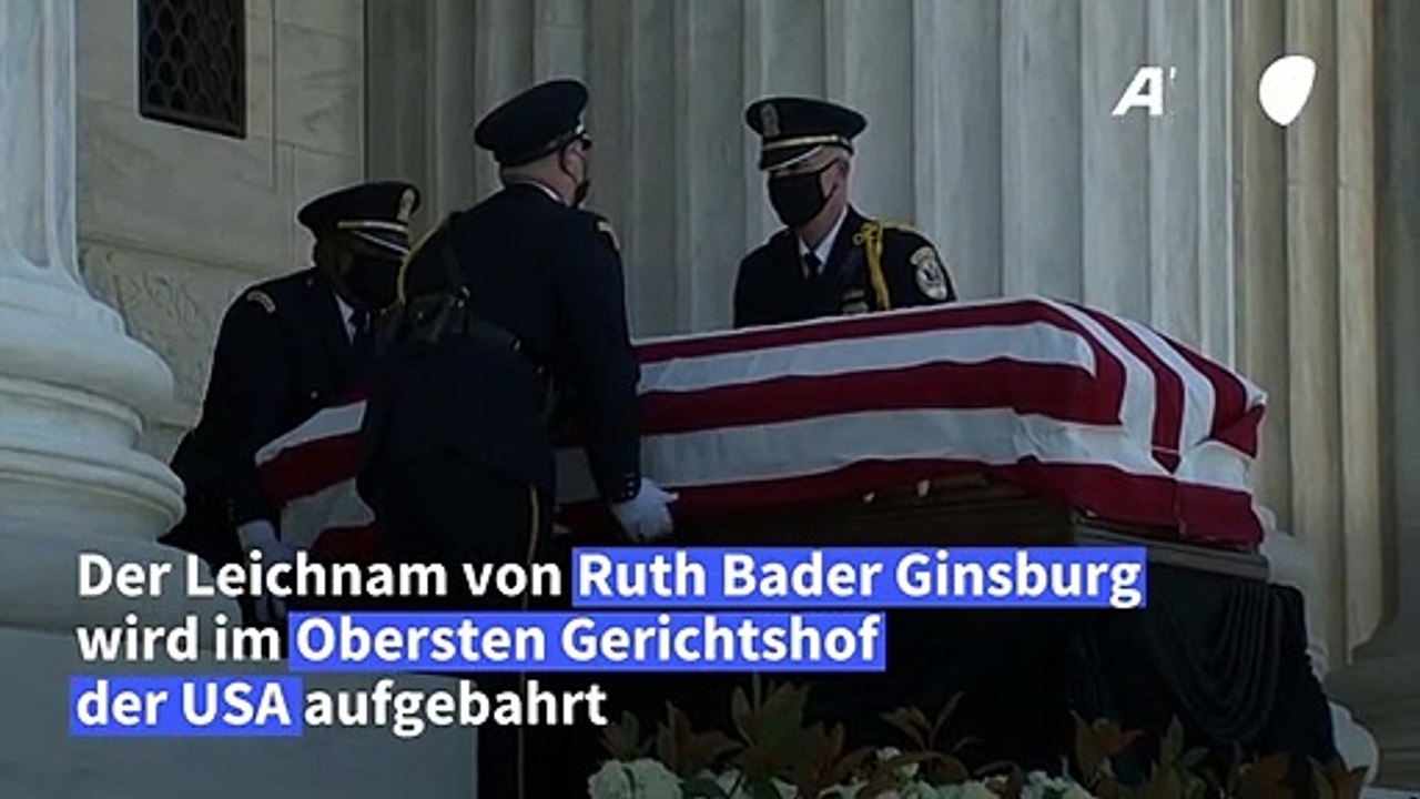 Leichnam von Ruth Bader Ginsburg im Supreme Court aufgebahrt