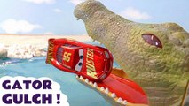 Disney Cars 3 McQueen Gator Gulch Funlings Race Challenge with Hot Wheels Marvel Avengers and DC Comics in this Family Friendly Full Episode English Racing Challenge Toy Story for Kids