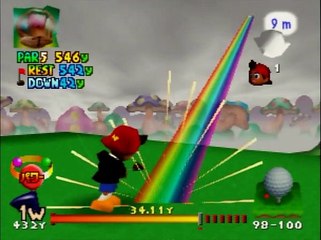 マリオゴルフ64 最長飛距離643.80y(キッド使用、トレーニング、O.B.狙い)