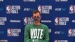 Brad Stevens Pregame Interview | Gordon Hayward BIRTH reaction | Celtics vs Heat Game 4