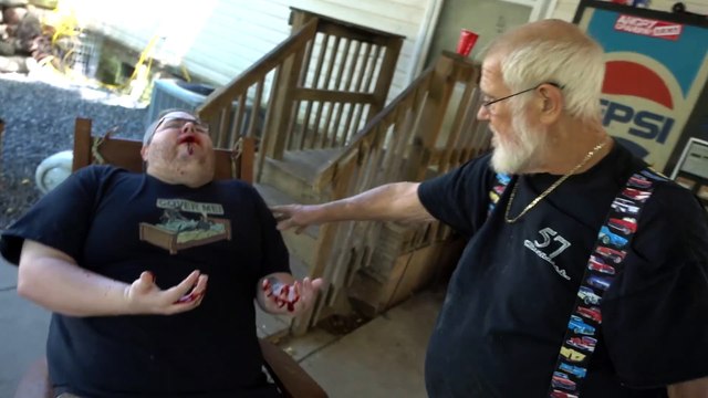 GRANDPA KNOCKS MY TEETH OUT! (PRANK)
