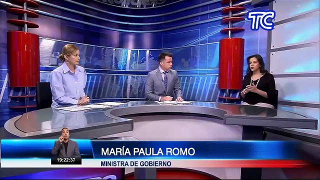 La ministra María Paula Romo explica la investigación sobre presunto fraude financiero en el Instituto de Seguridad de la Policia Nacional