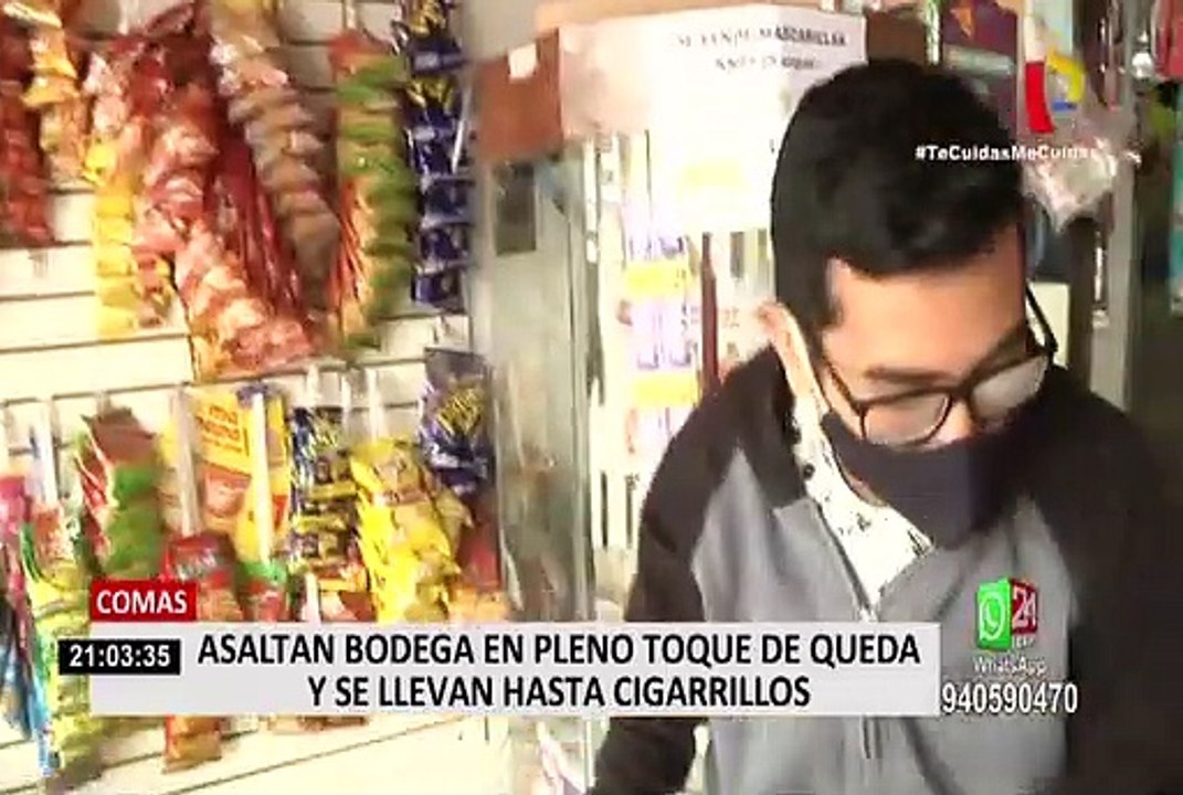 Comas: asaltan bodega en pleno toque de queda y se llevan hasta cigarrillos