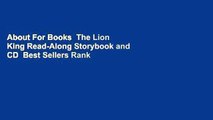 About For Books  The Lion King Read-Along Storybook and CD  Best Sellers Rank : #4