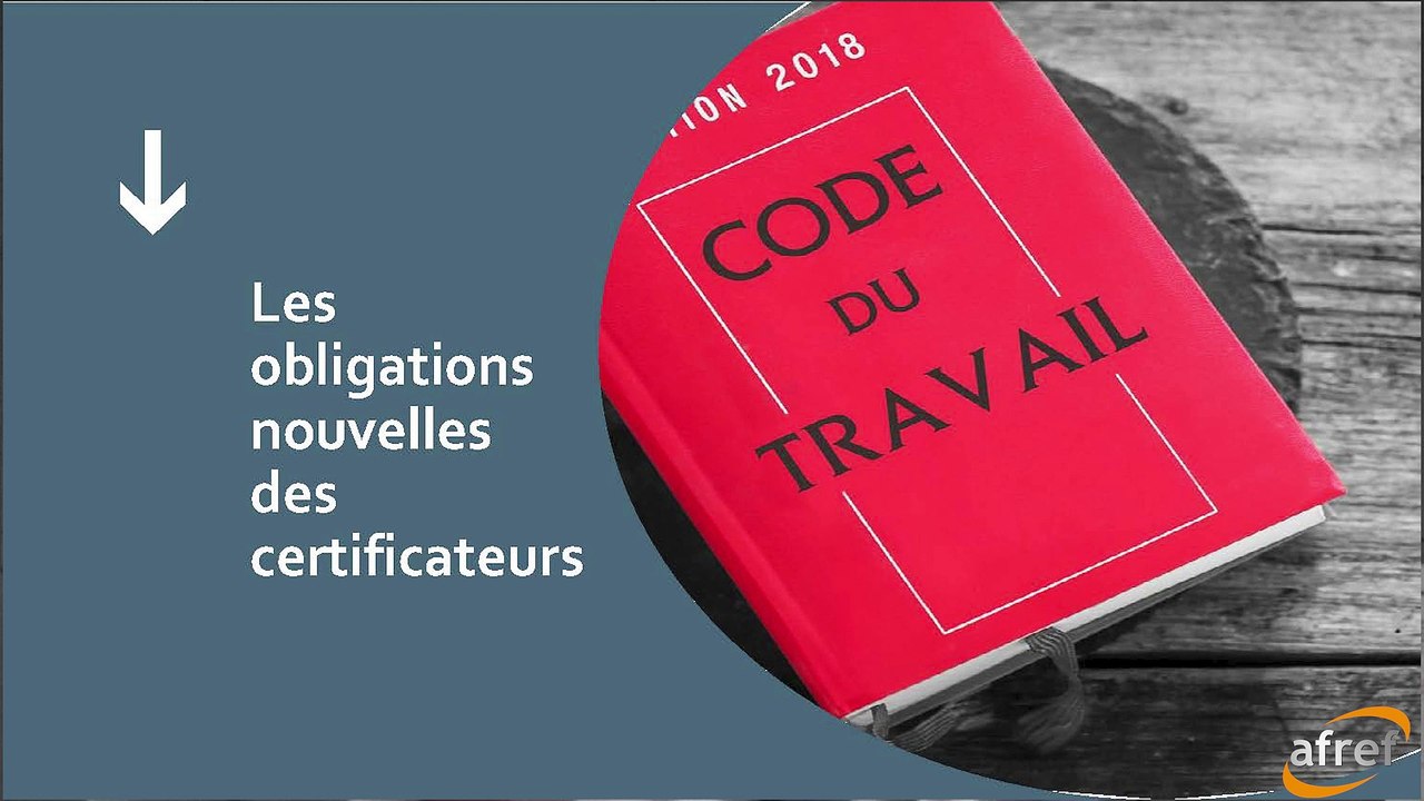 AFREF jeudi 17 09 2020 La nouvelle organisation de la certification 2. Eléments juridiques