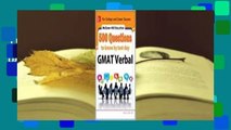 Full Version  McGraw-Hill Education 500 GMAT Verbal Questions to Know by Test Day  Best Sellers