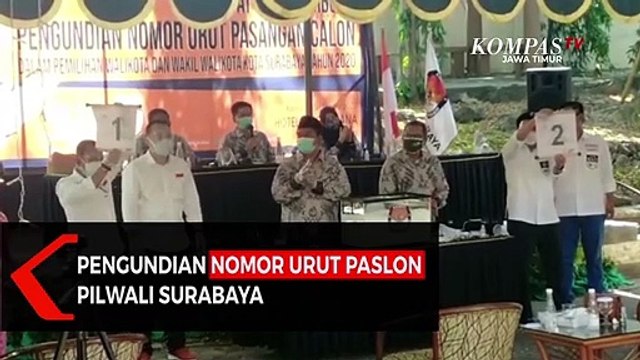 KPU Gelar Pengundian Nomor Urut Paslon Pilwali Surabaya