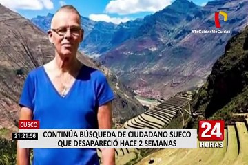 Cusco: PNP continúa búsqueda de turista sueco desaparecido hace más de dos semanas en Pisac