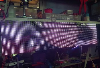 SmartMatrix 128x32 px led P6 RGB ESP32 READ SD-CARD ep3