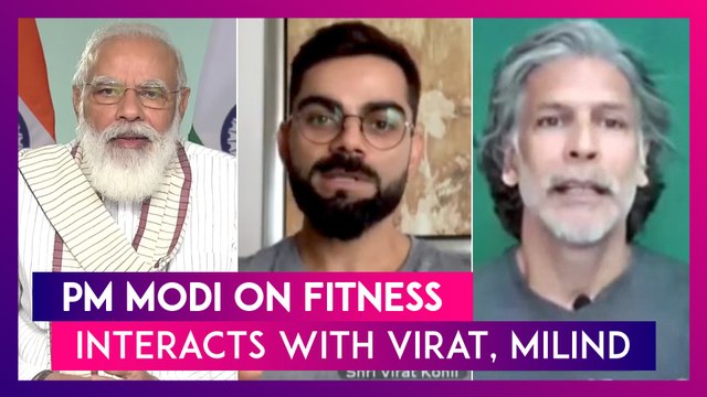 PM Narendra Modi Interacts With Virat Kohli, Milind Soman On 1st Anniversary Of ‘Fit India Movement’
