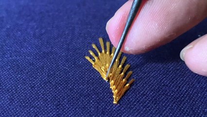 Aari embroidery leaf design stitch