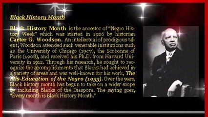 Dr. Carter G Woodson Father Of Black History BHM