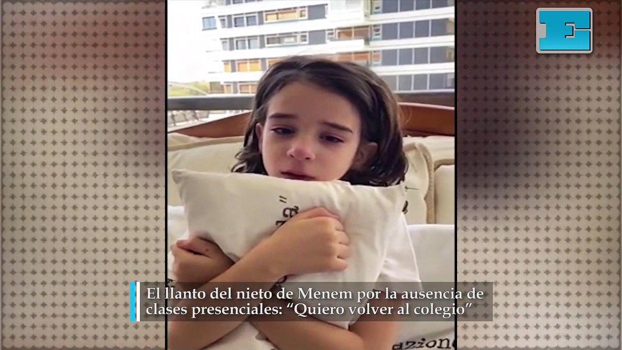 El llanto del nieto de Menem por la ausencia de  clases presenciales: “Quiero volver al colegio”