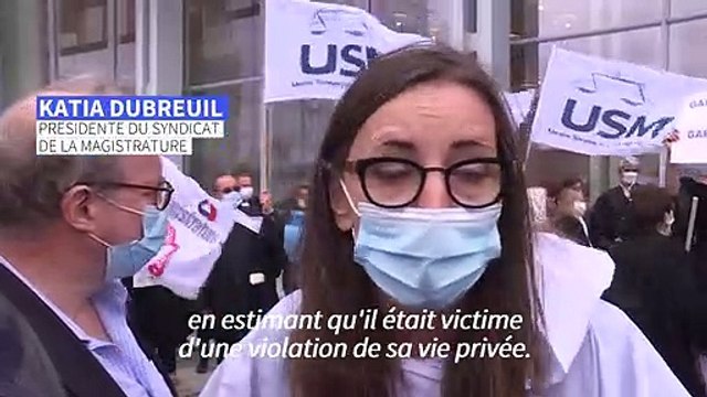 Devant le tribunal de Paris, des magistrats mobilisés contre Eric Dupond-Moretti