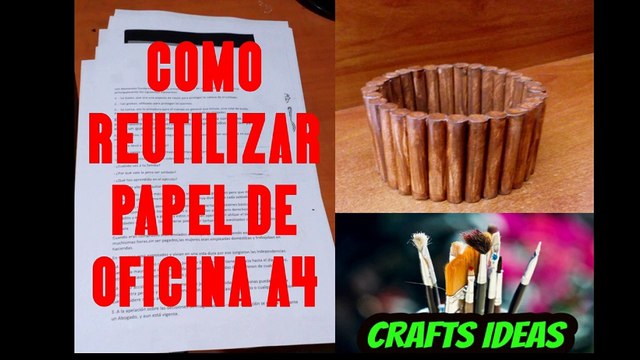 How to make a basket with paper tubes / Como hacer una cesta con tubos de papel / manualidades con reciclaje