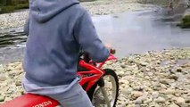 Motorcycle River Crossing Doesn't Go Great