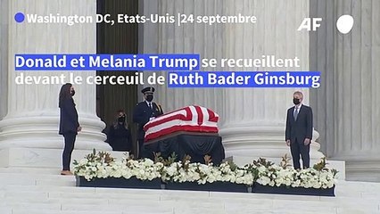 USA: Trump se recueille, sous les huées, devant le cercueil de Ruth Bader Ginsburg