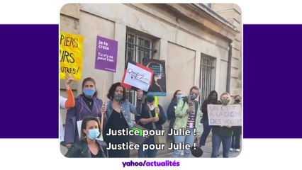 "Justice pour Julie" : les militantes féministes devant la cour d'appel de Versailles pour demander la requalification en viol
