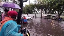 Thunderstorm floods roads in Bangkok, Thailand