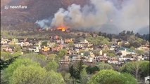 Forest fires rip through central Argentina causing evacuation orders