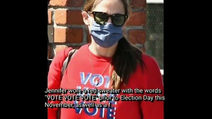 Jennifer Garner Reminds Everyone to Vote With Her Red, White & Blue Ensemble