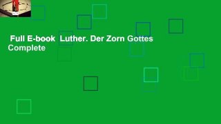 Full E-book  Luther. Der Zorn Gottes Complete