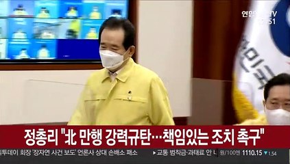 정총리 "北 만행 강력규탄…책임있는 조치 촉구"