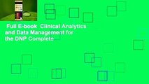 Full E-book  Clinical Analytics and Data Management for the DNP Complete