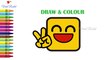 Victory Emoji Drawing and Colouring | Easy Victory Emoji drawing | Art Breeze # 50 | Learn Colouring and Drawing  | Viral Rocket