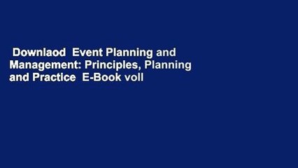 Downlaod  Event Planning and Management: Principles, Planning and Practice  E-Book voll