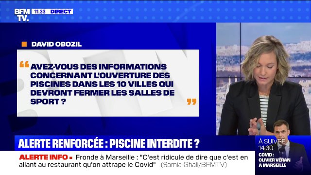 Les piscines doivent-elles fermer dans les dix villes concernées par la fermeture des salles de sport ? BFMTV répond à vos questions