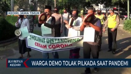 Warga Kediri Unjuk Rasa Tolak Pilkada Di Tengah Pandemi