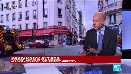 Four stabbed in Paris attack, schoolchildren being kept inside in area