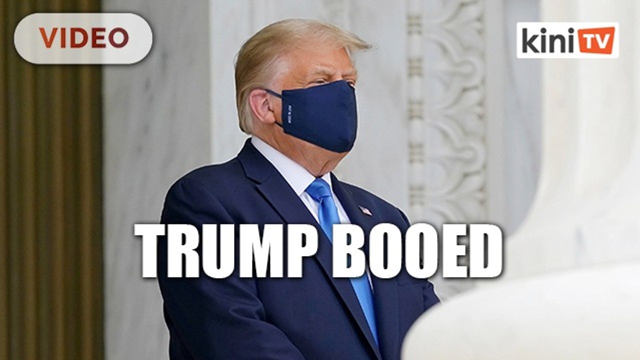 Trump booed at Ginsburg memorial