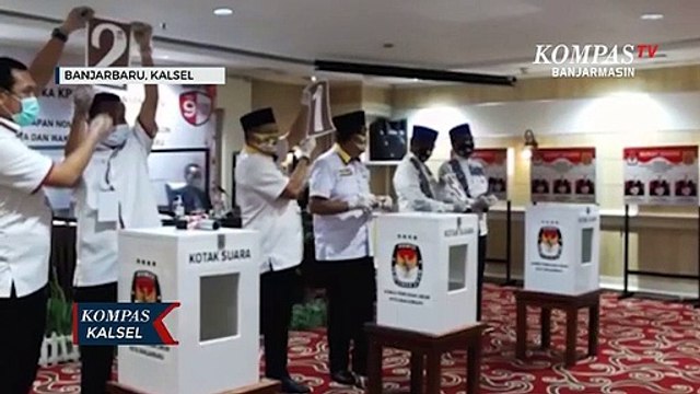 Pengundian Nomor Urut Paslon Pilkada Banjarbaru Berjalan Dengan Protokol Kesehatan