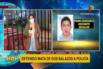 Detenido asesina de dos balazos a policía en comisaría de Orrantia