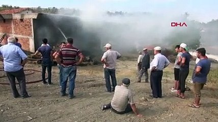 Ürünlerinin yanmasını gözyaşları dökerek izledi