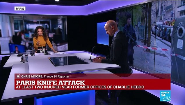 Paris knife attack: At least two stabbed near Charlie Hebdo's former offices