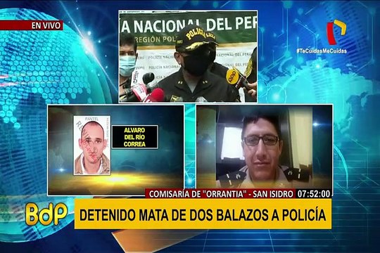 PNP confirma que asesino de policía tenía antecedentes penales