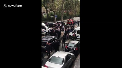 French Prime Minister and Paris Mayor attend scene of knife attack that left 2 injured