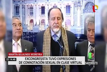 Excongresista Martín Belaúnde Moreyra tuvo expresiones de connotación sexual con alumnas