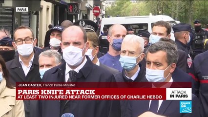 French Prime Minister Castex arrives on scene of Paris stabbing